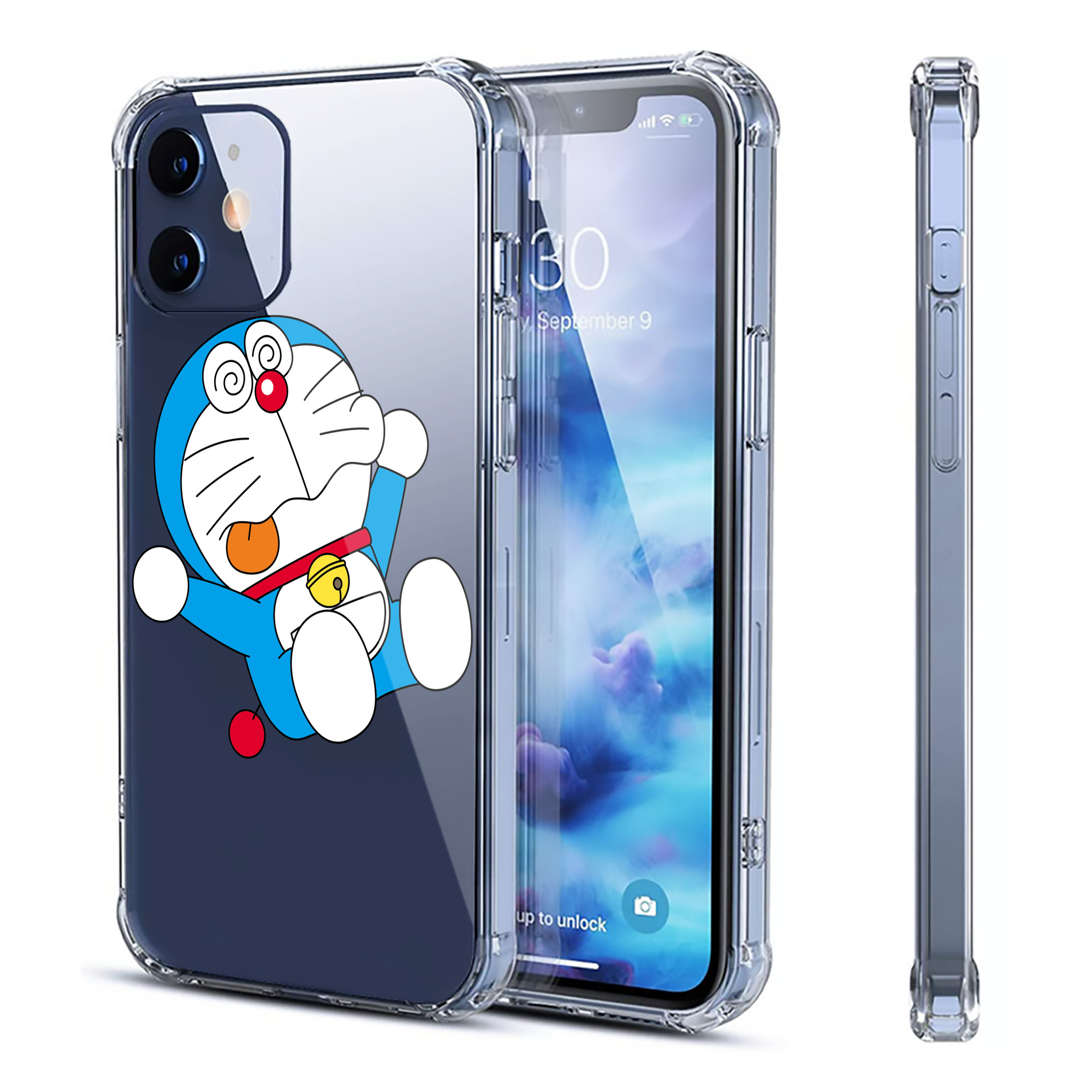 （画像用） ドラえもん Doraemon 【iPhone 12シリーズ対応】透明スマホケース（クリアソフトケース）